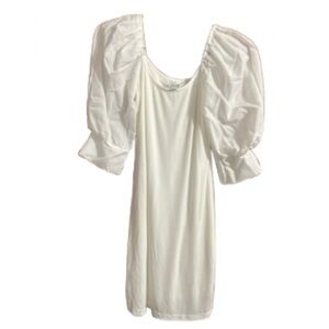 #397 Hyfve Hyfve white dress size small balloon sleeves
